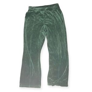 Vintage y2k flared green velour pants